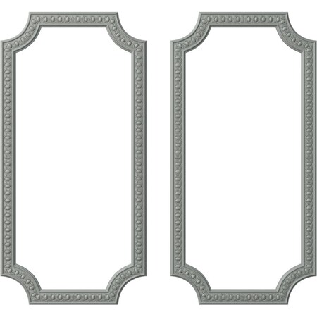 Ekena Millwork 31-in. W x 62-in. H Caputo Egg & Dart Panel Moulding Kit Double Panel PMLKCA31X62B